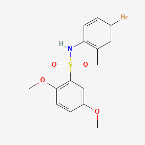 molecular formula C15H16BrNO4S B2716152 N-(4-bromo-2-methylphenyl)-2,5-dimethoxybenzenesulfonamide CAS No. 849520-93-0