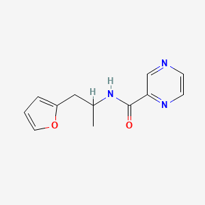 molecular formula C12H13N3O2 B2716158 N-(1-(呋喃-2-基)丙基)吡嗪-2-羧酰胺 CAS No. 1181869-76-0