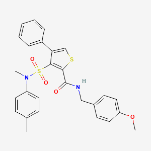 N-(4-methoxybenzyl)-3-(N-methyl-N-(p-tolyl)sulfamoyl)-4-phenylthiophene-2-carboxamide