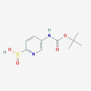 molecular formula C10H14N2O4S B2716179 5-[(2-Methylpropan-2-yl)oxycarbonylamino]pyridine-2-sulfinic acid CAS No. 2172473-22-0