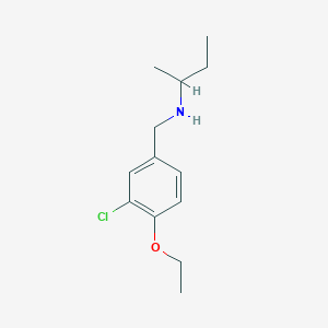 molecular formula C13H20ClNO B271618 N-(3-chloro-4-ethoxybenzyl)butan-2-amine 