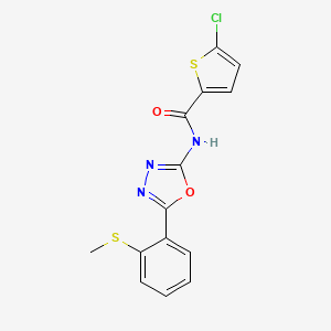 5-chloro-N-[5-(2-methylsulfanylphenyl)-1,3,4-oxadiazol-2-yl]thiophene-2-carboxamide