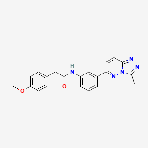 molecular formula C21H19N5O2 B2716182 2-(4-methoxyphenyl)-N-(3-(3-methyl-[1,2,4]triazolo[4,3-b]pyridazin-6-yl)phenyl)acetamide CAS No. 891117-87-6