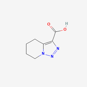 molecular formula C7H9N3O2 B2716184 4,5,6,7-Tetrahydro-[1,2,3]triazolo[1,5-a]pyridine-3-carboxylic acid CAS No. 1547068-16-5