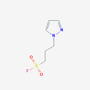 molecular formula C6H9FN2O2S B2716185 3-Pyrazol-1-ylpropane-1-sulfonyl fluoride CAS No. 2229162-04-1