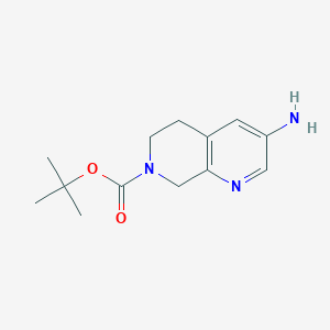 molecular formula C13H19N3O2 B2716187 tert-butyl 3-amino-6,8-dihydro-5H-1,7-naphthyridine-7-carboxylate CAS No. 2306271-77-0