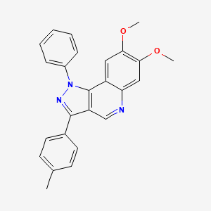 molecular formula C25H21N3O2 B2716190 7,8-二甲氧基-3-(4-甲基苯基)-1-苯基-1H-吡唑并[4,3-c]喹啉 CAS No. 901245-99-6