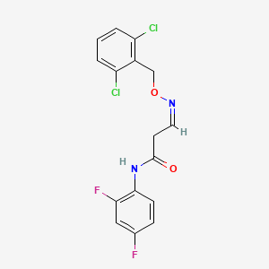 3-{[(2,6-dichlorobenzyl)oxy]imino}-N-(2,4-difluorophenyl)propanamide