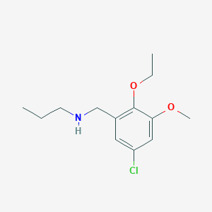 molecular formula C13H20ClNO2 B271620 N-(5-chloro-2-ethoxy-3-methoxybenzyl)-N-propylamine 