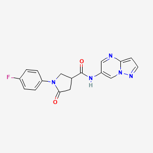 1-(4-fluorophenyl)-5-oxo-N-(pyrazolo[1,5-a]pyrimidin-6-yl)pyrrolidine-3-carboxamide