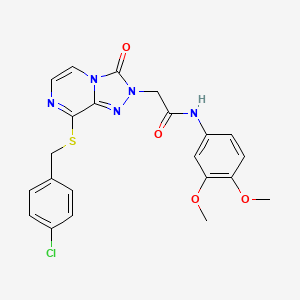 2-{8-[(4-chlorobenzyl)sulfanyl]-3-oxo[1,2,4]triazolo[4,3-a]pyrazin-2(3H)-yl}-N-(3,4-dimethoxyphenyl)acetamide