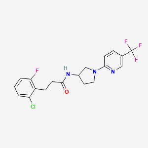 3-(2-chloro-6-fluorophenyl)-N-(1-(5-(trifluoromethyl)pyridin-2-yl)pyrrolidin-3-yl)propanamide