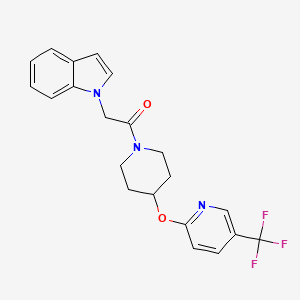 2-(1H-indol-1-yl)-1-(4-((5-(trifluoromethyl)pyridin-2-yl)oxy)piperidin-1-yl)ethanone