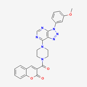 molecular formula C25H21N7O4 B2716216 3-(4-(3-(3-甲氧基苯基)-3H-[1,2,3]三唑并[4,5-d]嘧啶-7-基)哌嗪-1-甲酰基)-2H-香豆素-2-酮 CAS No. 920185-13-3