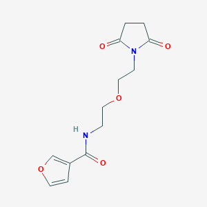 N-(2-(2-(2,5-dioxopyrrolidin-1-yl)ethoxy)ethyl)furan-3-carboxamide