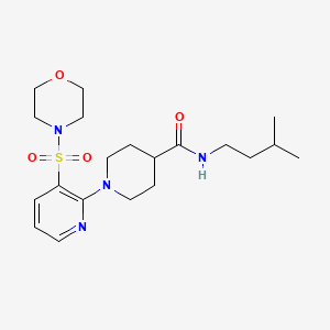 molecular formula C20H32N4O4S B2716222 N-isopentyl-1-(3-(morpholinosulfonyl)pyridin-2-yl)piperidine-4-carboxamide CAS No. 1251614-75-1