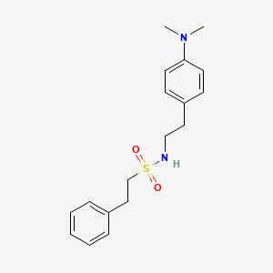 molecular formula C18H24N2O2S B2716225 N-(4-(二甲氨基)苯乙基)-2-苯基乙烷磺酰胺 CAS No. 953998-03-3