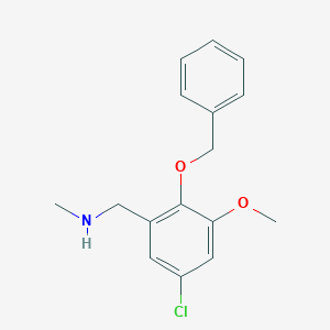 molecular formula C16H18ClNO2 B271623 N-[2-(benzyloxy)-5-chloro-3-methoxybenzyl]-N-methylamine 