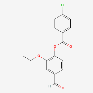 B2716230 2-Ethoxy-4-formylphenyl 4-chlorobenzoate CAS No. 431985-11-4