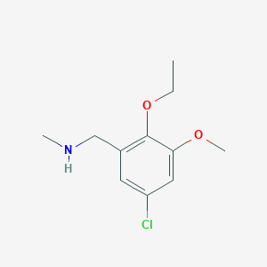 molecular formula C11H16ClNO2 B271624 N-(5-chloro-2-ethoxy-3-methoxybenzyl)-N-methylamine 