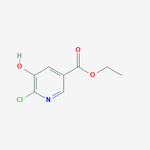 molecular formula C8H8ClNO3 B2716247 乙酸乙酯-6-氯-5-羟基烟酸酯 CAS No. 1256807-18-7