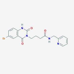 4-(6-bromo-2,4-dioxo-1H-quinazolin-3-yl)-N-(pyridin-2-ylmethyl)butanamide