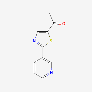 molecular formula C10H8N2OS B2716261 1-[2-(3-Pyridinyl)-1,3-thiazol-5-yl]-1-ethanone CAS No. 478064-96-9