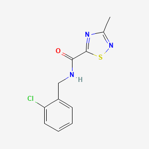 molecular formula C11H10ClN3OS B2716273 N-(2-chlorobenzyl)-3-methyl-1,2,4-thiadiazole-5-carboxamide CAS No. 1448057-89-3