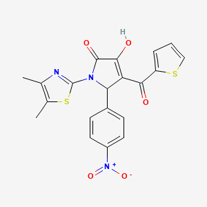 1-(4,5-dimethylthiazol-2-yl)-3-hydroxy-5-(4-nitrophenyl)-4-(thiophene-2-carbonyl)-1H-pyrrol-2(5H)-one