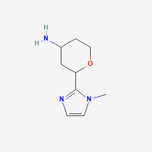 molecular formula C9H15N3O B2716275 2-(1-methyl-1H-imidazol-2-yl)oxan-4-amine CAS No. 1849861-71-7