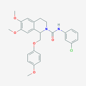 N-(3-chlorophenyl)-6,7-dimethoxy-1-((4-methoxyphenoxy)methyl)-3,4-dihydroisoquinoline-2(1H)-carboxamide