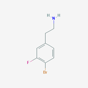 molecular formula C8H9BrFN B2716279 2-(4-溴-3-氟苯基)乙基-1-胺 CAS No. 1191063-84-9