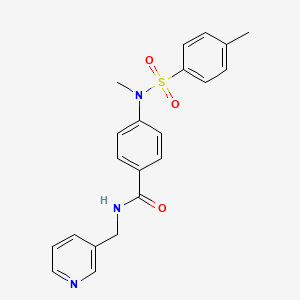 4-[methyl-(4-methylphenyl)sulfonylamino]-N-(pyridin-3-ylmethyl)benzamide