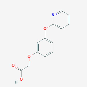 molecular formula C13H11NO4 B2716281 2-[3-(Pyridin-2-yloxy)phenoxy]acetic acid CAS No. 950028-97-4