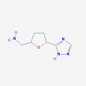 [5-(1H-1,2,4-Triazol-5-yl)oxolan-2-yl]methanamine