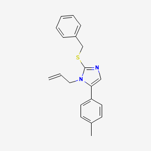 molecular formula C20H20N2S B2716287 1-allyl-2-(benzylthio)-5-(p-tolyl)-1H-imidazole CAS No. 1207004-66-7