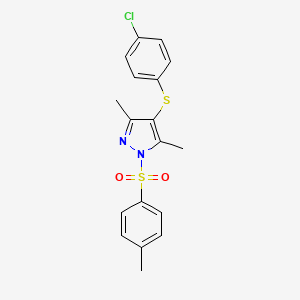 4-((4-chlorophenyl)thio)-3,5-dimethyl-1-tosyl-1H-pyrazole