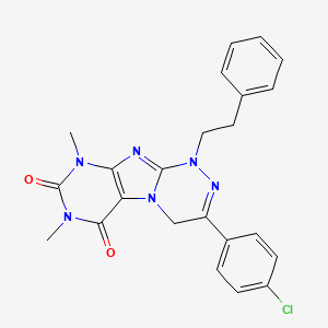 3-(4-Chlorophenyl)-7,9-dimethyl-1-(2-phenylethyl)-4H-purino[8,7-c][1,2,4]triazine-6,8-dione