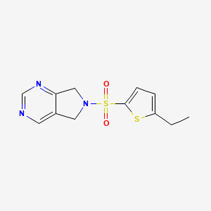 molecular formula C12H13N3O2S2 B2716294 6-((5-乙基噻吩-2-基)磺酰基)-6,7-二氢-5H-吡咯并[3,4-d]嘧啶 CAS No. 1448046-85-2