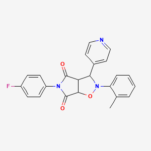 5-(4-fluorophenyl)-3-(pyridin-4-yl)-2-(o-tolyl)dihydro-2H-pyrrolo[3,4-d]isoxazole-4,6(5H,6aH)-dione