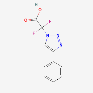 molecular formula C10H7F2N3O2 B2716321 2,2-difluoro-2-(4-phenyl-1H-1,2,3-triazol-1-yl)acetic acid CAS No. 1989672-28-7