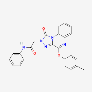 2-[4-(4-methylphenoxy)-1-oxo[1,2,4]triazolo[4,3-a]quinoxalin-2(1H)-yl]-N-phenylacetamide