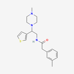 N-(2-(4-methylpiperazin-1-yl)-2-(thiophen-3-yl)ethyl)-2-(m-tolyl)acetamide