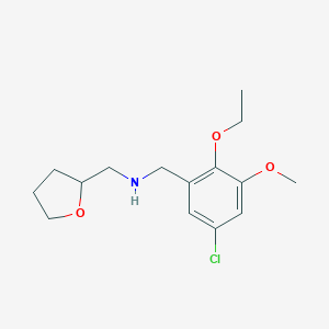 molecular formula C15H22ClNO3 B271633 N-(5-chloro-2-ethoxy-3-methoxybenzyl)-N-(tetrahydro-2-furanylmethyl)amine 