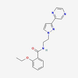 molecular formula C18H19N5O2 B2716338 2-ethoxy-N-(2-(3-(pyrazin-2-yl)-1H-pyrazol-1-yl)ethyl)benzamide CAS No. 2034510-80-8