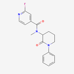 molecular formula C18H18FN3O2 B2716339 2-Fluoro-N-methyl-N-(2-oxo-1-phenylpiperidin-3-yl)pyridine-4-carboxamide CAS No. 2248714-28-3