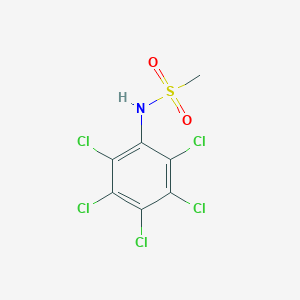 molecular formula C7H4Cl5NO2S B2716340 N-(perchlorophenyl)methanesulfonamide CAS No. 130104-25-5