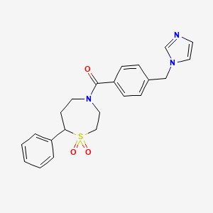 (4-((1H-imidazol-1-yl)methyl)phenyl)(1,1-dioxido-7-phenyl-1,4-thiazepan-4-yl)methanone