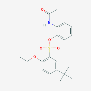 molecular formula C20H25NO5S B2716347 2-Acetamidophenyl 5-tert-butyl-2-ethoxybenzene-1-sulfonate CAS No. 2415504-04-8
