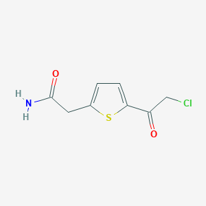 molecular formula C8H8ClNO2S B2716350 2-[5-(2-氯乙酰)噻吩-2-基]乙酰胺 CAS No. 853724-01-3
